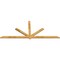 Ekena Millwork Kennewick Rough Sawn Timber Gable Bracket, Western Red Cedar, 108"W x 45"H x 2"D x 4"F, 10/12 Pitch GBW108X45X0204KEN00RWR - alternate 2